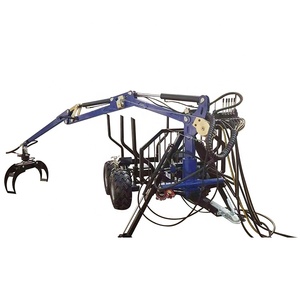Floresta atv hidráulico log madeira dragão reboque com guindaste 4 rodas drives guincho para máquinas florestais