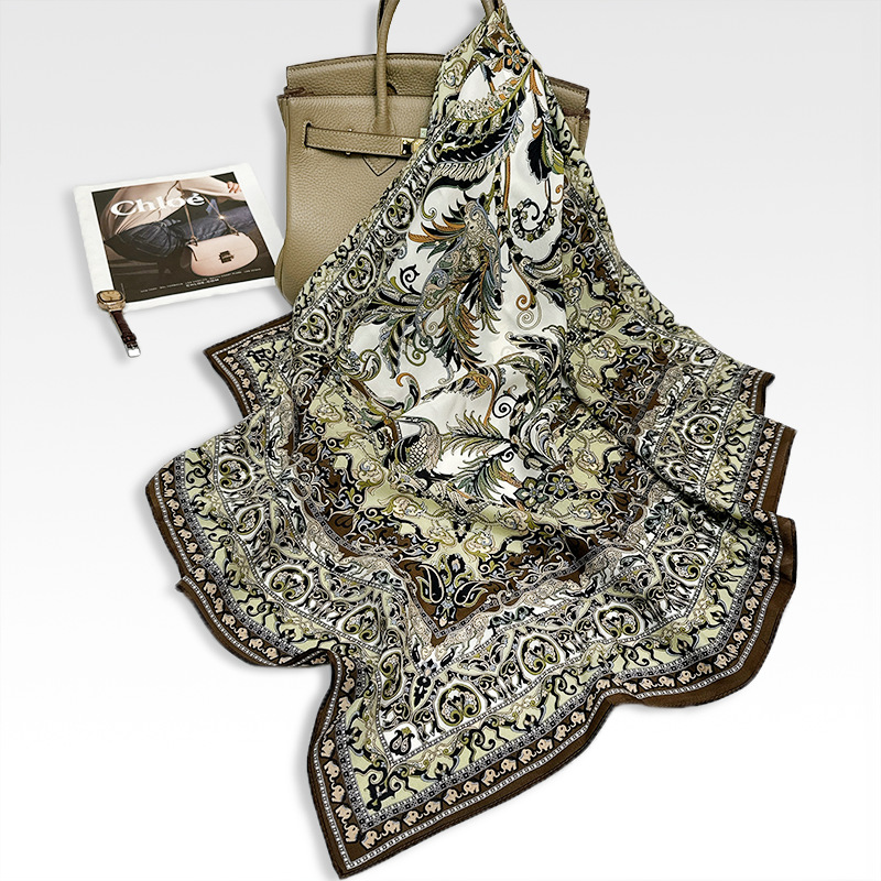 Fleur de taille vintage-vert matcha-90cm