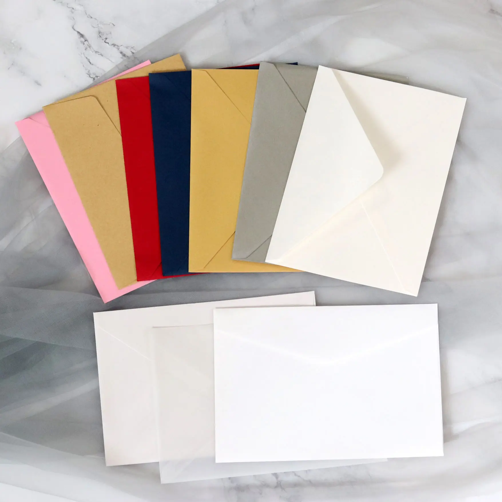 Wholesale various colors recycled paper envelope paper white envelopes for wedding invitations
