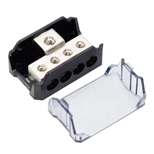12 Volt Power Distribution Block <strong>Splitter</strong> for Boat Marine Auto-<strong>4</strong> Way <strong>4</strong>/8/10 Gauge <strong>Input</strong>/<strong>Output</strong> 0/<strong>2</strong>/<strong>4</strong> AWG Marine Crimp Terminal - Product Image 5