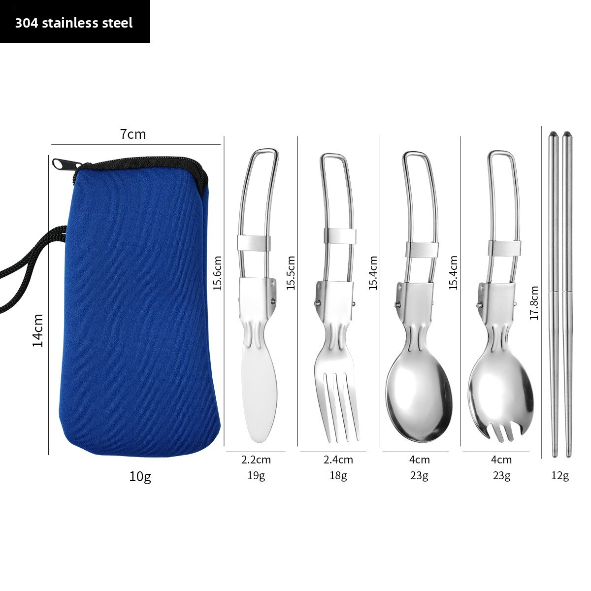 304 Blue 5-piece Set