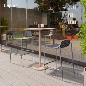 Kim loại phân ngoài trời thanh đồ nội thất nhôm <span class=keywords><strong>Bar</strong></span> ghế biệt thự sân vườn nhà hàng cà phê cửa hàng truy cập Tủ thanh cao phân - Product Image 6
