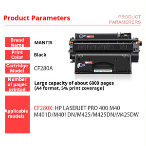 Compatible <strong>HP</strong> CF280X Toner Cartridge for LaserJet Pro 400 M401dn Printer Replacement - Product Image 2