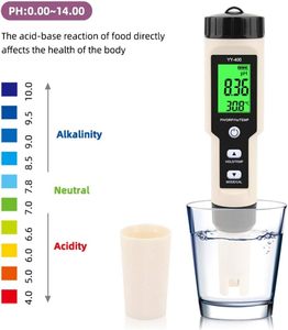 High Quality <strong>4</strong> <strong>in</strong> <strong>1</strong> Ph/orp/h2/temp Meter Digital Hydrogen Tester With Atc for Water Tester - Product Image 4