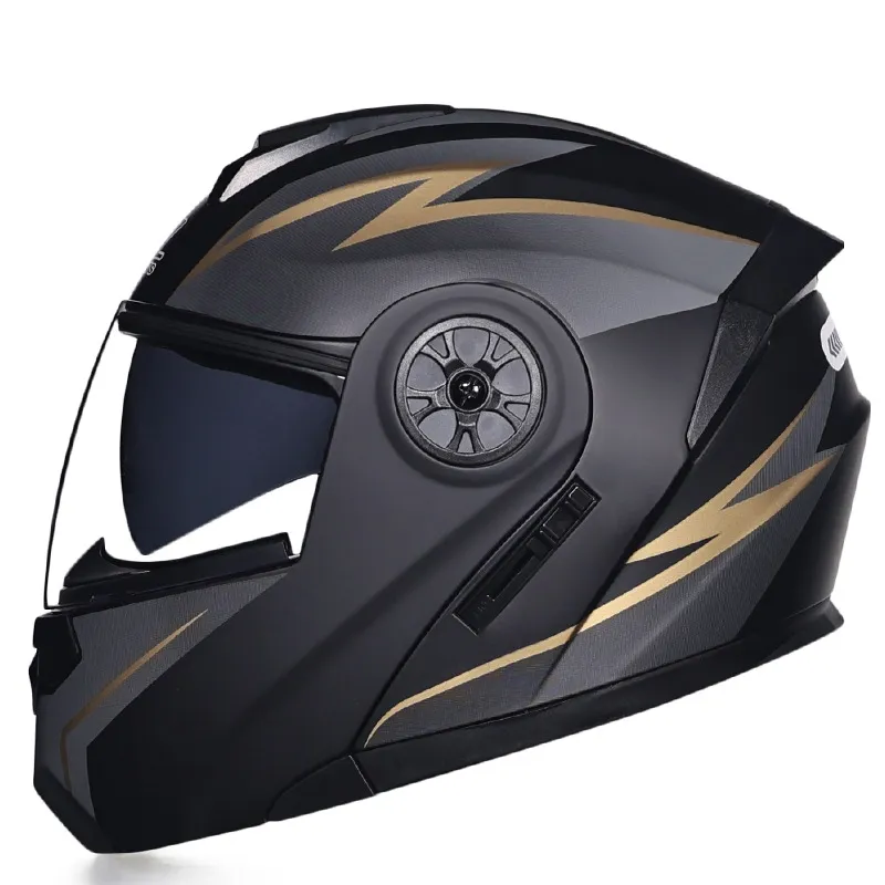 Racing Dirt Bike Casco Moto Casques de moto modulaires avec pare-soleil rabattable