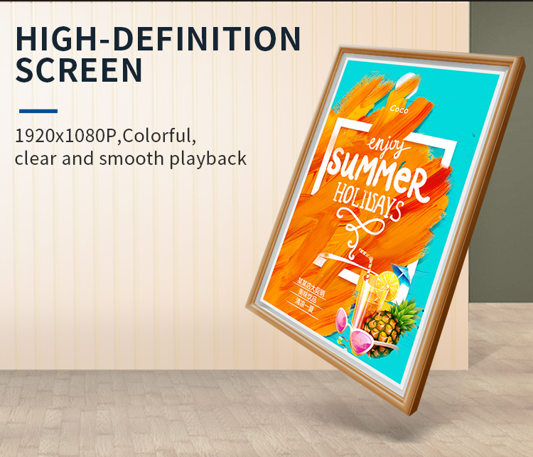 55 inch Wood art frame display(图2) 55 smart NFT digital photo frame(图2)