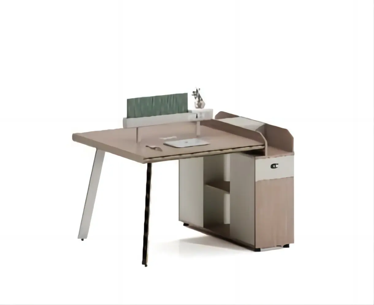 Extendable And Low Cost 2 4 6 8 Seats Cubicle Staff Workstations With Side Cabinets & Metal Beam