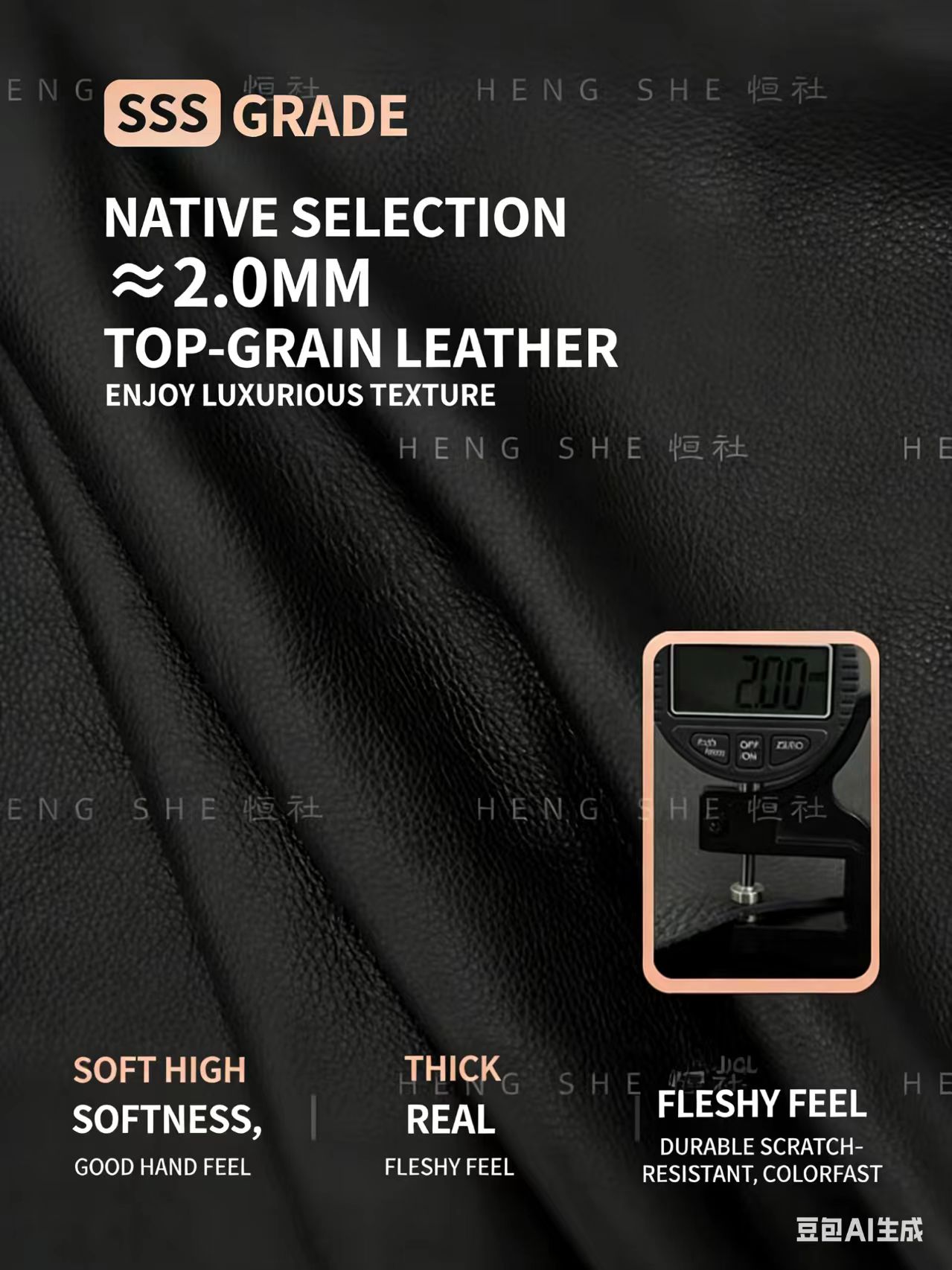 Matériau du tissu du canapé-lit : cuir véritable épais.