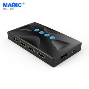 4 In 1 Out HDMIKVMスイッチャーセレクターボックス4K30hz HDMI USBKVMスイッチ4ポートサポートデスクトップコントローラーとボタンスイッチ - Product Image 5
