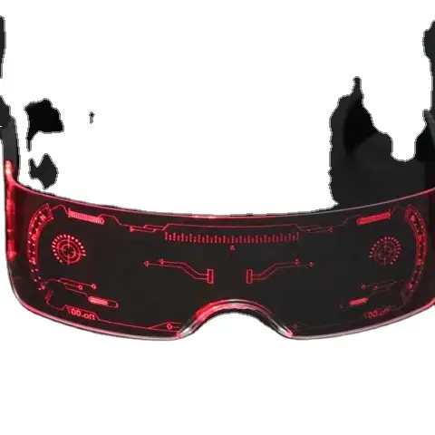 2023 새로운 LED 빛 안경 남성과 여성 미래 기술 감각 파티 안경 접는 Boundi 안경 조수
