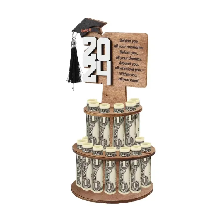 2024 di laurea vassoio a più livelli torta fai da te unico regalo di saluto per la conversione di congratulazioni carta con 30 fori di legno