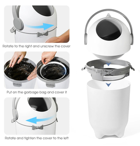 2024 New Creative Custom Plastic Toilet Bathroom Baby Kids <strong>Garbage</strong> Diaper Trash Can <strong>Bin</strong> <strong>With</strong> Lid <strong>Handle</strong> for Baby Diapers