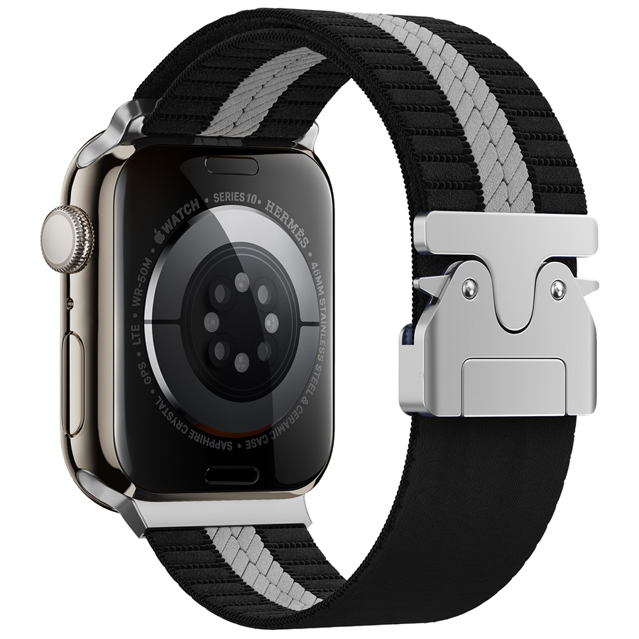 A5#Black/White Double Stripes