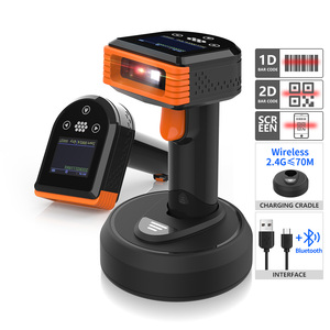 GTCODESTAR 2D Bluetooth barkod tarayıcı 1D kablosuz barkod okuyucu USB şarj beşiği ile süpermarket için 2.4G QR kod tarayıcı - Product Image 1