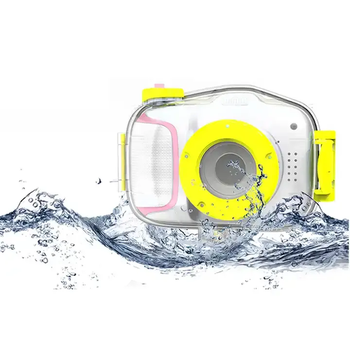 กล้องกันน้ำสำหรับเด็กความละเอียดสูงถ่ายภาพดิจิตอลวิดีโอเกมนักเรียนของเล่นของขวัญฤดูร้อนกล้องขนาดเล็ก