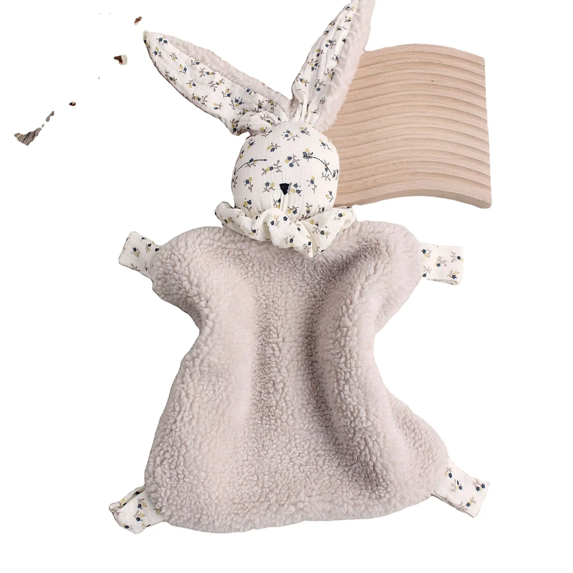 Venta al por mayor lindo edredón Animal encantador algodón manta muselina conejito bebé seguridad Manta