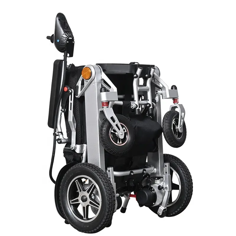高齢者リモコンリチウム電池用医療軽量折りたたみ電動車椅子