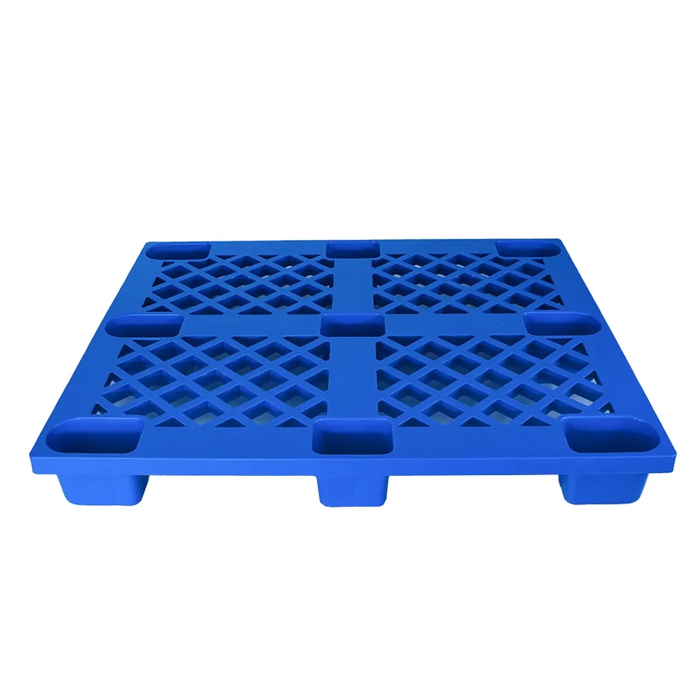 プラスチック製フラット9フィートHDPEブルーパレット倉庫産業保管物流スチールパレット