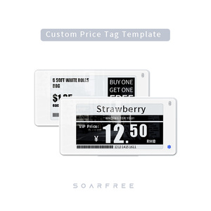 SOARFREE 2.66&quot; Black White E Paper ESL With Advanced IP68 Waterproof and Low Temperature Performance for Supermarket Application