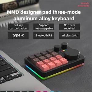 MMD KM16Pro Aluminum Alloy <strong>Keyboard</strong> <strong>Numeric</strong> <strong>Keypad</strong> with Knob Tri-mode Wireless Hot-swap RGB for Financial Accounting Support VIA - Product Image 2