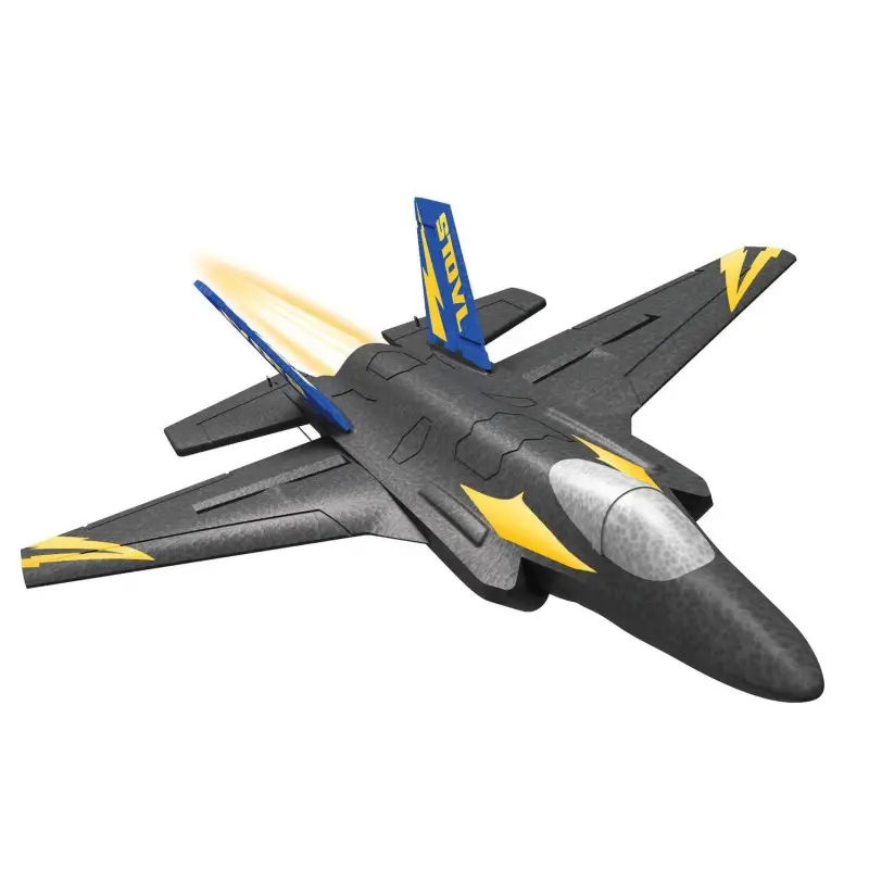طائرة ذات قوة عالية من فوم EPP للتحكم عن بعد طائرة كهربائية طراز F35 مقاتل بأربع قنوات مدمجة ألعاب جيروسكوب طائرة شراعية