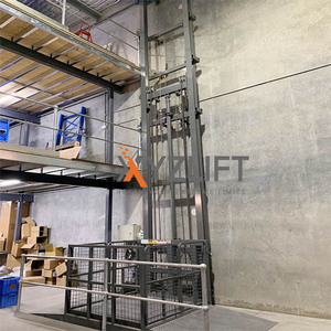 XYZLIFT-Elevadores hidráulicos de mercancías de dos postes estándar, con tamaño de plataforma de 1,5 m por 1,5 M, capacidad de carga de 1500kg con cubierta de malla - Product Image 2