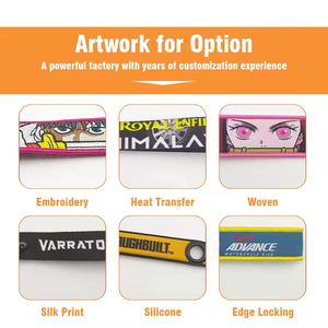 Cá nhân hoá biểu tượng tùy chỉnh thiết kế vải dệt thêu Keychain máy bay phản lực tag - Product Image 3