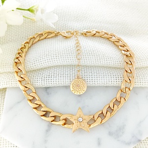 2025 कस्टम थोक हीरा स्टार 18k सोने की प्लेटेड एलेट फैशन गहने उपहार में मुख्य सामग्री मिश्र धातु कंगन चूड़ियां चूड़ियां - Product Image 2