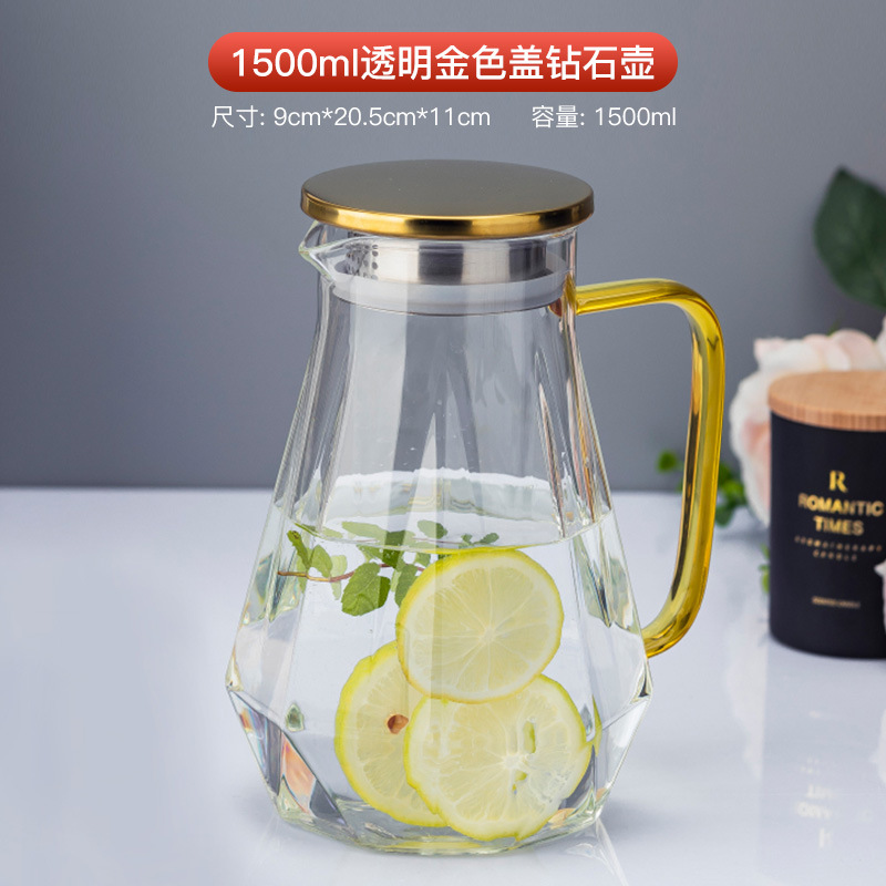 Tetera Diamante Transparente de 1500 ml