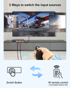 RCA AV Splitter <strong>Switch</strong> 4 in 3 Out RCA Switcher Box Video L/R Stereo <strong>Audio</strong> AV Selector Box 4X3 Composite Switcher - Product Image 5