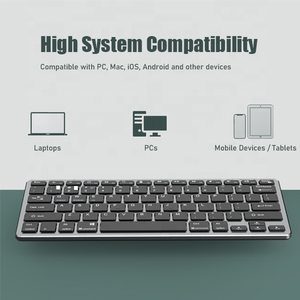 Portable Bluetooth Wireless Keyboard with 3 Wireless Channel for MacBook/iPad/Tablet/PC/Laptop/Smart <strong>TV</strong> - Product Image 6