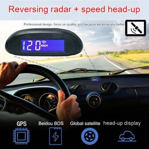 GPS Ultrasonic Parking <strong>Sensor</strong> <strong>LCD</strong> Display Buzzer <strong>Reversing</strong> Radar for Universal Car With Speed Head-up - Product Image 2