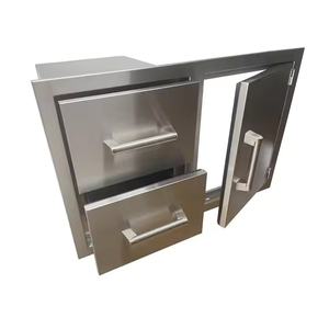 Tủ bếp ngoài trời bằng thép không gỉ có ngăn kéo đôi & phụ kiện thùng rác - Product Image 6