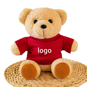Üreticileri özel logo t-shirt ile 50 adet adedi peluş oyuncak oyuncak ayılar