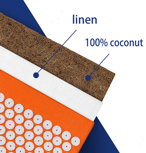 <strong>Shakti</strong> Natural Linen Coconut Acupressure Mat and Pillow Set Foot <strong>Yoga</strong> Mat Acupuncture Mat and Pillow Set Linen - Product Image 3
