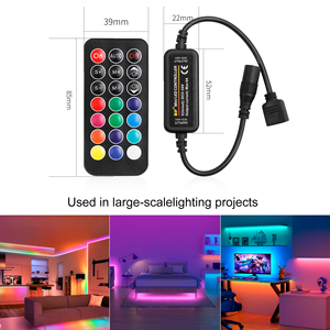 Новый список мини беспроводной RF2.4G 6A RGB светодиодный контроллер простой проводки пульт дистанционного управления для световой полосы - Product Image 2