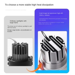 2024 New Borderless Deep Anti-Glare Spotlight <strong>LED</strong> COB Arc Non-Embedded Gypsum Main Lamp Hotel Use IP54 Recessed Downlight - Product Image 3