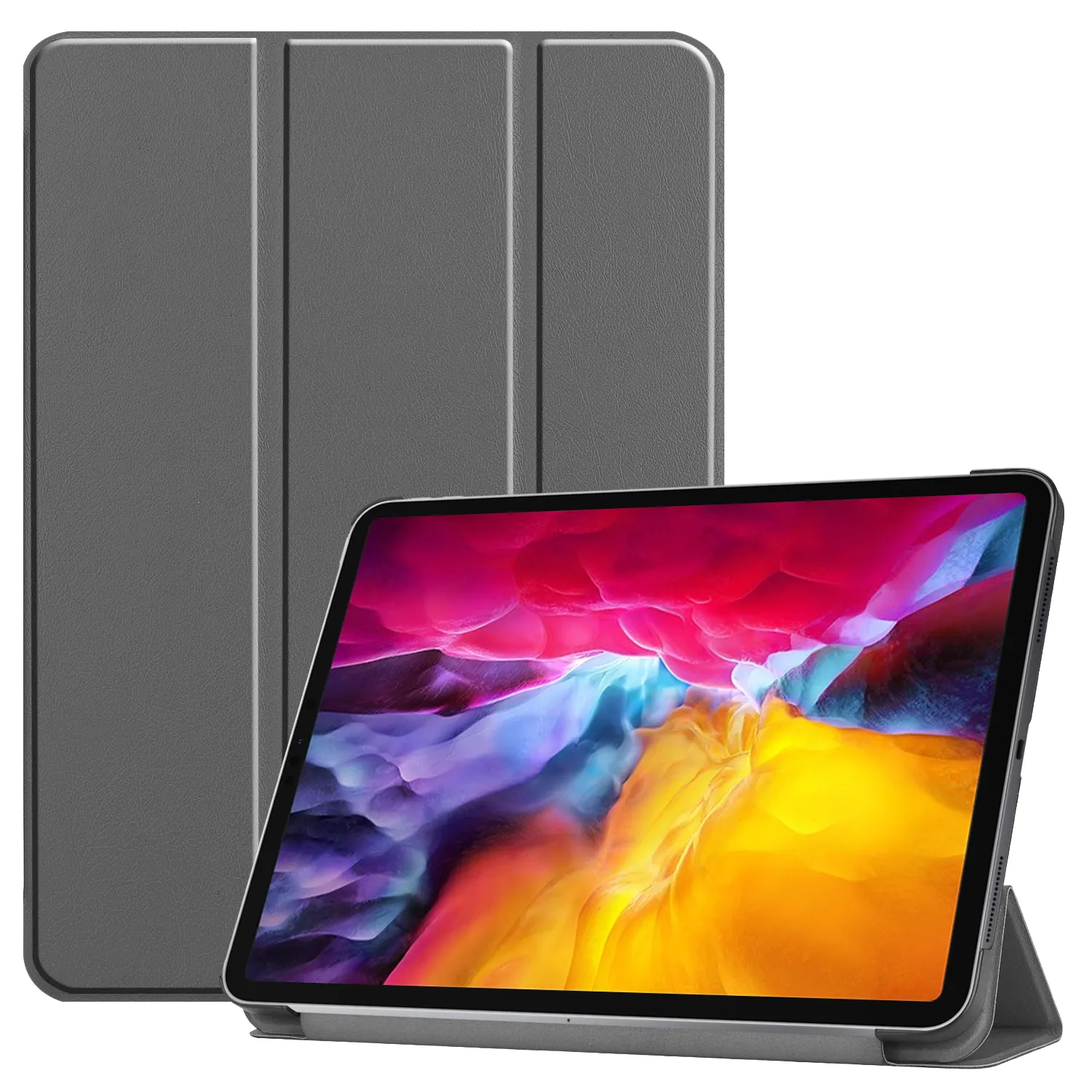 Ốp Lưng Da PU Chống Sốc Với Chức Năng Tự Động Đánh Thức Vỏ Thông Minh Cho iPad Pro 11 2021 2020 2018 Mới