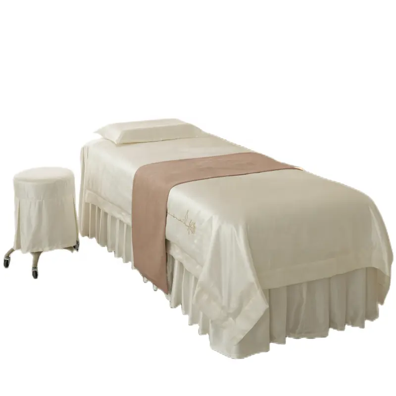 Leke kirpik güzellik beyaz yatak çarşafı özel marka kirpik uzatma malzemeleri güzellik salonu yatak örtüsü masaj yatağı masa etek yaprak