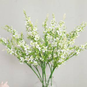 Decoración para fiesta de boda en casa Flor de hierba gatera simulada hojas de menta adorno de flores hojas de menta artificiales seda Menta a base de hierbas - Product Image 6