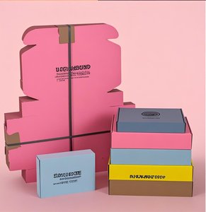 Takı ve kozmetik için 9x6x3 inç oluklu posta gönderim kutusu küçük nakliye kutusu - Product Image 1