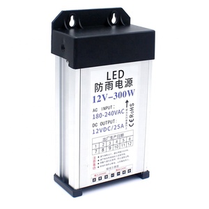 FY-12V-300W Fonte de alimentação ao ar livre IP 65 Rainproof 300W SMPS com 12V/25A Corrente de saída <span class=keywords><strong>AC</strong></span> para <span class=keywords><strong>DC</strong></span> 220V Tensão de entrada
