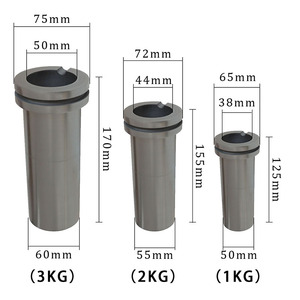 供应厂家价格热电阻金铜熔炼石墨铸造坩埚带塞子 - Product Image 3