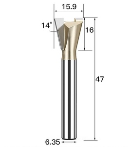 Slotting <strong>Cutter</strong> Tenon <strong>Cutter</strong> with 12mm and 1/2&quot; Round Shank Dovetail Router Bits Which Easily Make Closet Delividers - Product Image 3