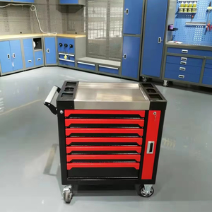 258件重型不锈钢工具组7抽屉滚动箱工具柜推车推车，用于存储和车间 - Product Image 5