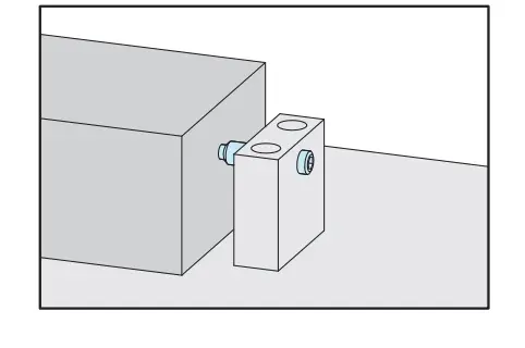 GXH La pieza de trabajo se mantiene de forma segura en su lugar mediante una almohadilla en forma de tornillos de embalaje de punta