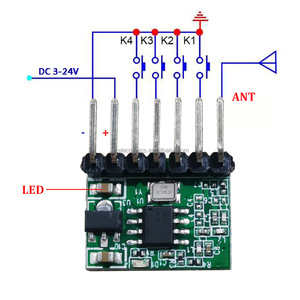 433 MHz drahtloses Übertragungsmodul TX118SA-4 Fernbedienung EV1527 Codierungsmodul kompatibel mit RX-480E - Product Image 4