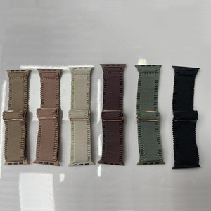 IVANHOE Faixa Elástica Retro Coreana Para Apple Watch 49mm 41mm 45mm 40mm 44mm 8 7 SE 6 5 4 3 Banda Mulheres Esporte Solo <span class=keywords><strong>Loop</strong></span> Strap