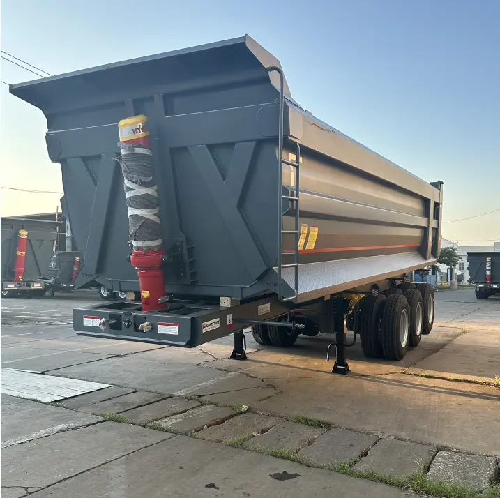 JT marca 35/40/45 Cubic Meter Dump Cargo Semi Trailer Truck U forma Traseiro Tipper Truck Trailer for sale