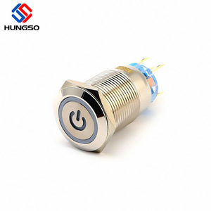 19mm wasserdichter Momentan-Netzschalter aus Metall, der den Druckknopf verriegelt - Product Image 3